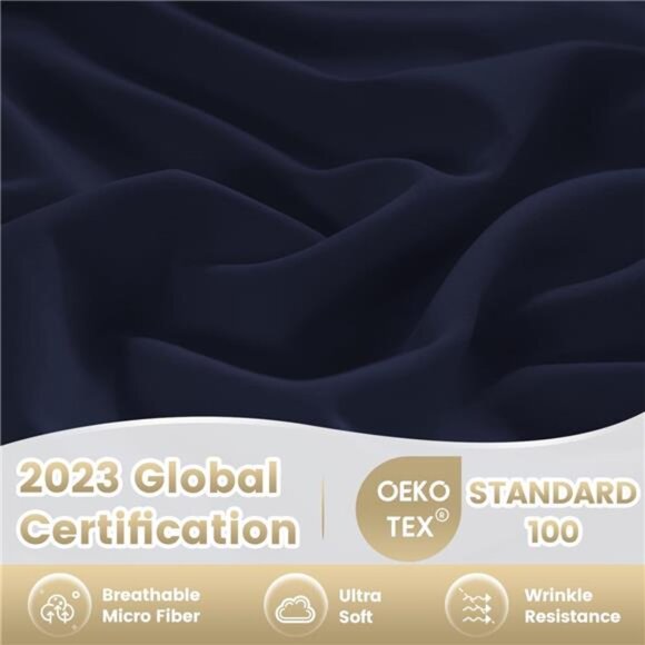 Full Size Sheet Set - 4 Piece Silky Soft Breathable Bed Sheet & Pillowcase Set - Picture 3 of 8